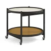 Table roulante Bølling Tray Table model 60, sunny, structure en chêne laqué noir