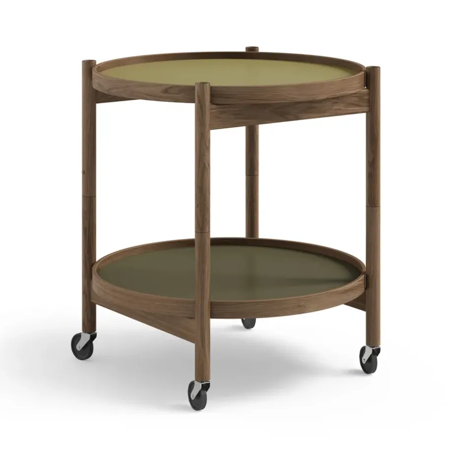 Table roulante Bølling Tray Table model 50, leaf, structure en chêne huilé fumé