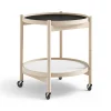 Table roulante Bølling Tray Table model 50, base, structure en hêtre non traité
