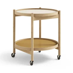 Table roulante Bølling Tray Table model 50, sunny, structure en chêne huilé