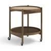 Table roulante Bølling Tray Table model 50, earth, structure en chêne huilé fumé
