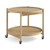 Table roulante Bølling Tray Table model 60, chêne huilé, structure en chêne huilé