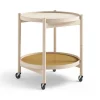 Table roulante Bølling Tray Table model 50, sunny, structure en hêtre non traité