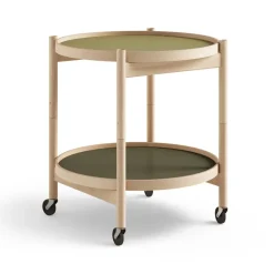 Table roulante Bølling Tray Table model 50, leaf, structure en hêtre huilé