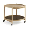 Table roulante Bølling Tray Table model 60, Earth, structure en chêne huilé