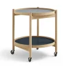 Table roulante Bølling Tray Table model 50, water, structure en chêne huilé