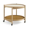 Table roulante Bølling Tray Table model 60, sunny, structure en chêne huilé