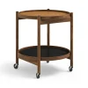 Table roulante Bølling Tray Table model 50, clay, structure en noyer huilé