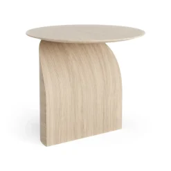 Table Savoa H50 cm, Chêne pigmenté blanc