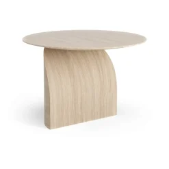 Table Savoa H45 cm, Chêne pigmenté blanc