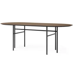Table Snaregade ovale, Chêne teinté noir-foncé