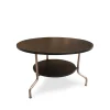 Table Sven, Chêne laqué noir-piètement traité cuivre
