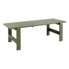 Table Weekday 230x83 cm pin laqué, Olive