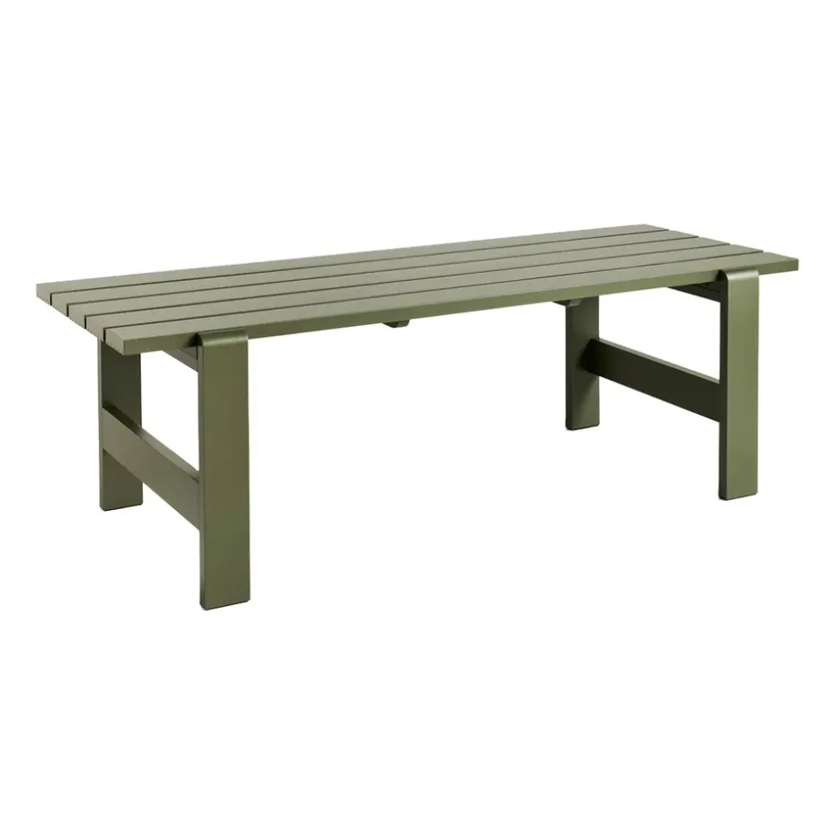 Table Weekday 230x83 cm pin laqué, Olive