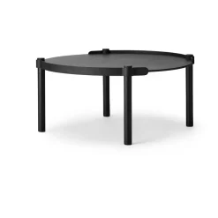 Table Woody Ø80 cm, Chêne teinté noir