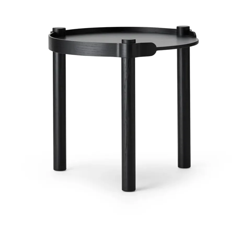 Table Woody Ø45 cm, Chêne teinté noir