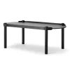 Table Woody 50x105 cm, Chêne teinté noir