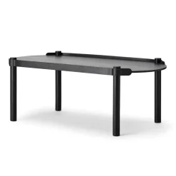 Table Woody 50x105 cm, Chêne teinté noir