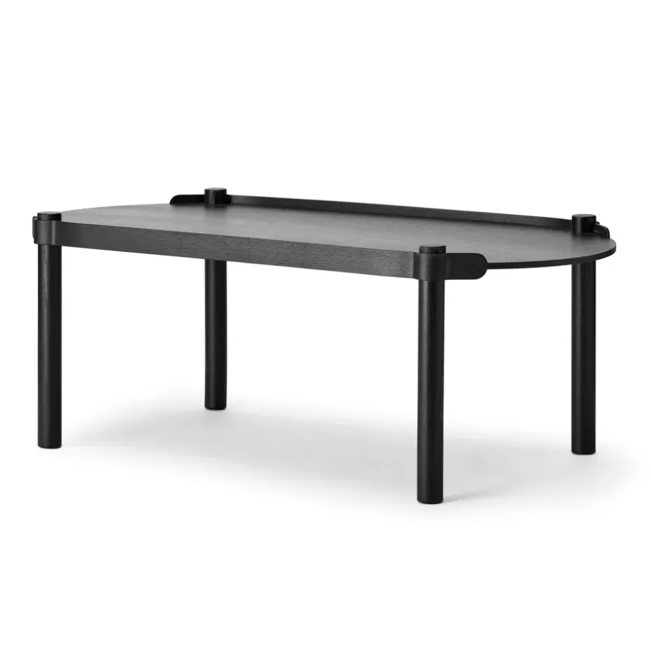 Table Woody 50x105 cm, Chêne teinté noir