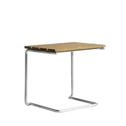 Table/tabouret A3, Chêne huilé-structure en acier avec galvanisation à chaud