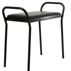 Tabouret Anyone, noir-cuir noir
