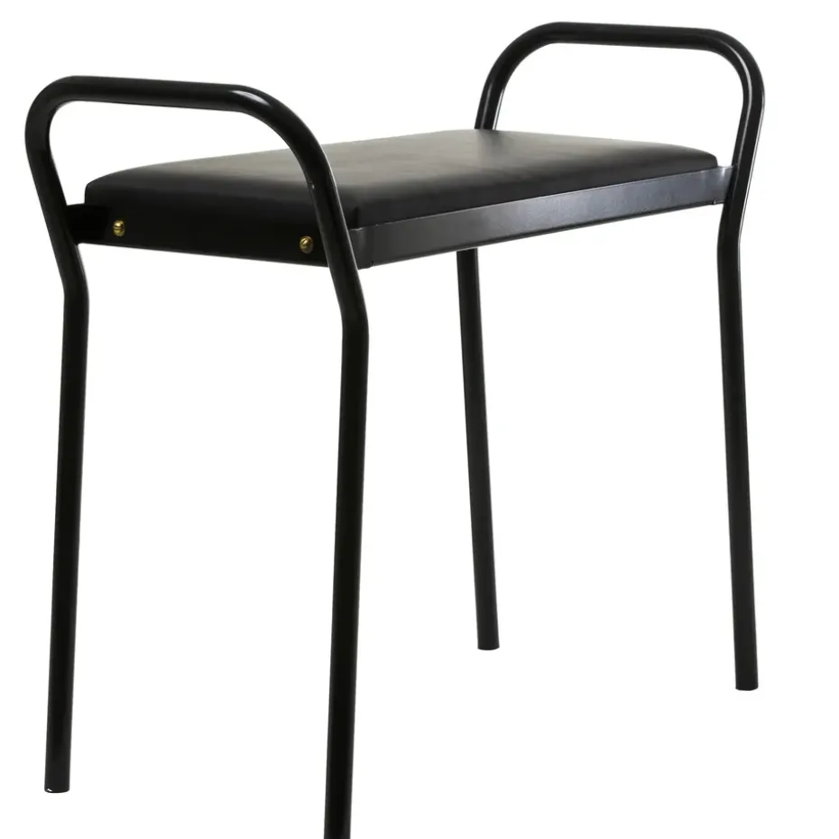 Tabouret Anyone, noir-cuir noir