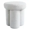 Tabouret Big Foot peau de mouton, Off-white
