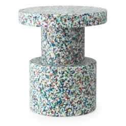 Tabouret Bit, Blanc-multi