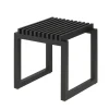 Tabouret Cutter, chêne laqué noir