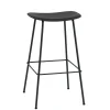 Tabouret de bar 75 cm Fiber Tube, noir
