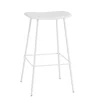 Tabouret de bar 75 cm Fiber Tube, blanc
