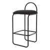 Tabouret de bar Angui bouclé, Anthracite