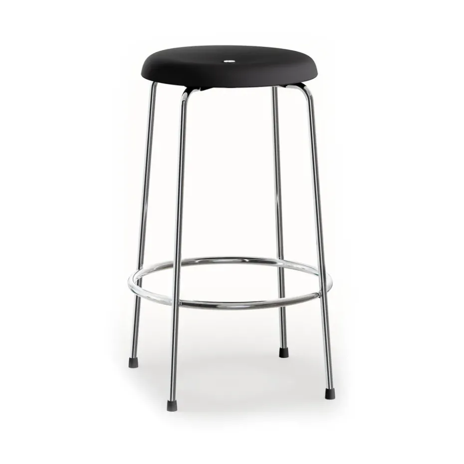 Tabouret de bar, Base noir-chrome, 63 cm
