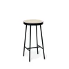 Tabouret de bar Be My Guest, rotin, structure en acier noir