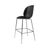 Tabouret de bar Beetle haut, black, structure en acier chromé noir