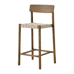 Tabouret de bar Betty TK12 Counter Chair 65 cm, Lin naturel-chêne fumé