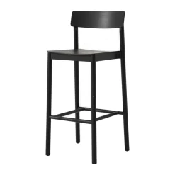 Tabouret de bar Betty TK16 Bar Chair 75 cm, Frêne laqué noir