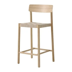 Tabouret de bar Betty TK12 Counter Chair 65 cm, Lin naturel-chêne laqué
