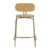 Tabouret de bar Curious 65 cm, Oak-brass