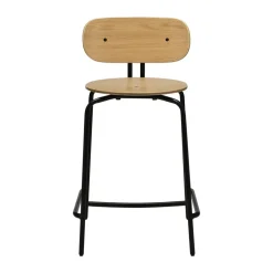 Tabouret de bar Curious 65 cm, Oak-black