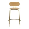Tabouret de bar Curious 75 cm, Oak-brass