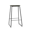 Tabouret de bar Earth, coffee, h. 69, structure en acier noir