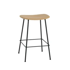 Tabouret de bar Fiber Tube 65 cm, ocre-noir