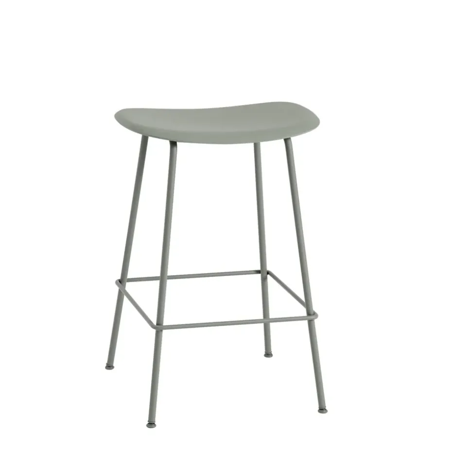 Tabouret de bar Fiber Tube 65 cm, dusty green