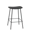 Tabouret de bar Fiber Tube 65 cm, noir