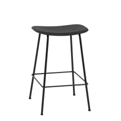 Tabouret de bar Fiber Tube 65 cm, noir