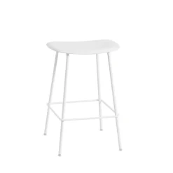 Tabouret de bar Fiber Tube 65 cm, blanc