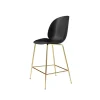 Tabouret de bar Gubi 3D bas, black, structure en laiton