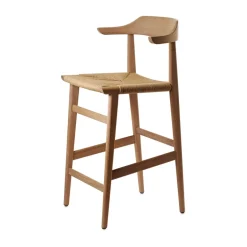 Tabouret de bar Hedda, Chêne natural monocoating-corde à papier nature