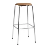 Tabouret de bar High Dot, Wild cuir walnut-chrome
